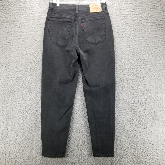 Levi's Jeans Womens 14 Black 512 Slim Fit Tapered Vintage Stretch Denim - Picture 1 of 14